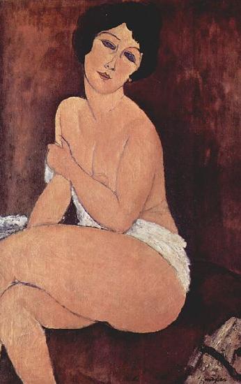 Amedeo Modigliani Sitzender Akt auf einem Sofa oil painting image